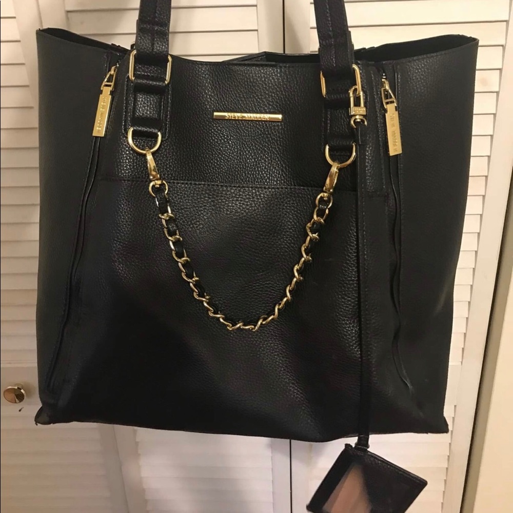 Steve Madden large black tote